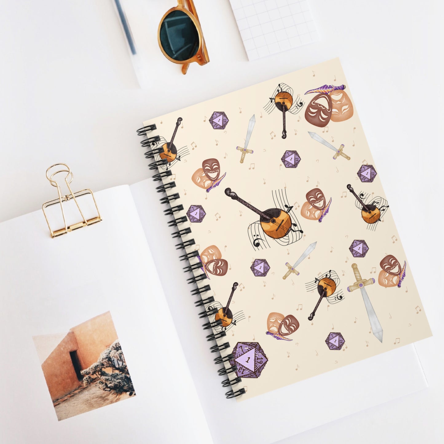 Bardic Inspiration Spiral Notebook - Perfect for D&D, Journaling, Unique Stationery