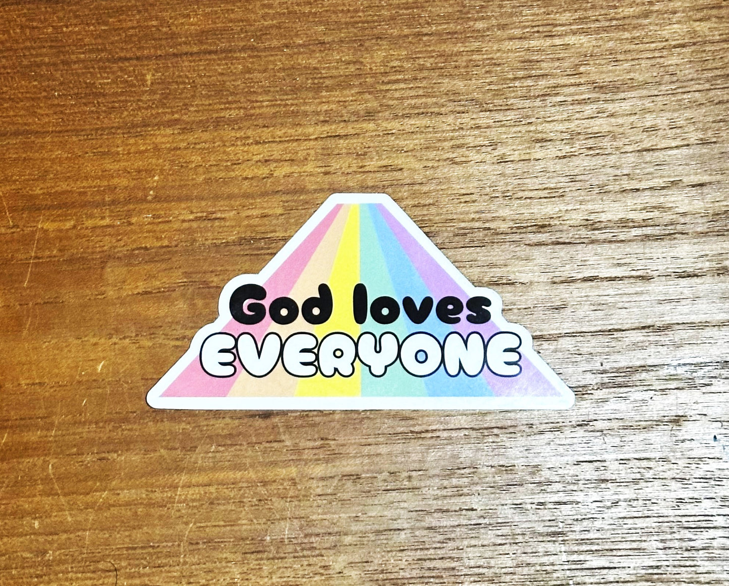 God Loves Everyone Sticker