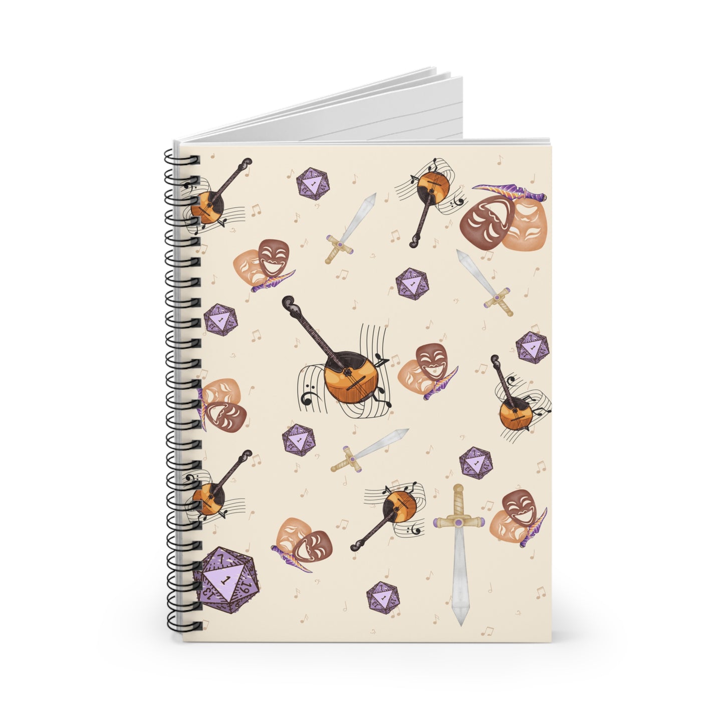 Bardic Inspiration Spiral Notebook - Perfect for D&D, Journaling, Unique Stationery