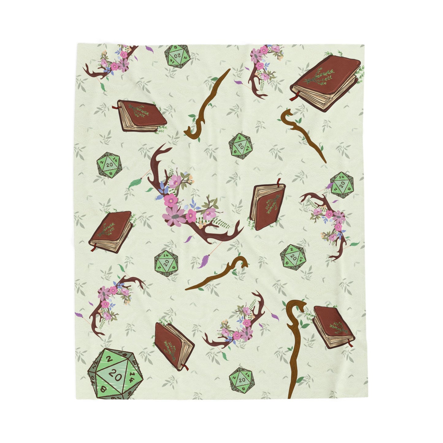 Druidcraft Inspired Plush Blanket - TTRPG Fantasy Book Cuddle Blanket