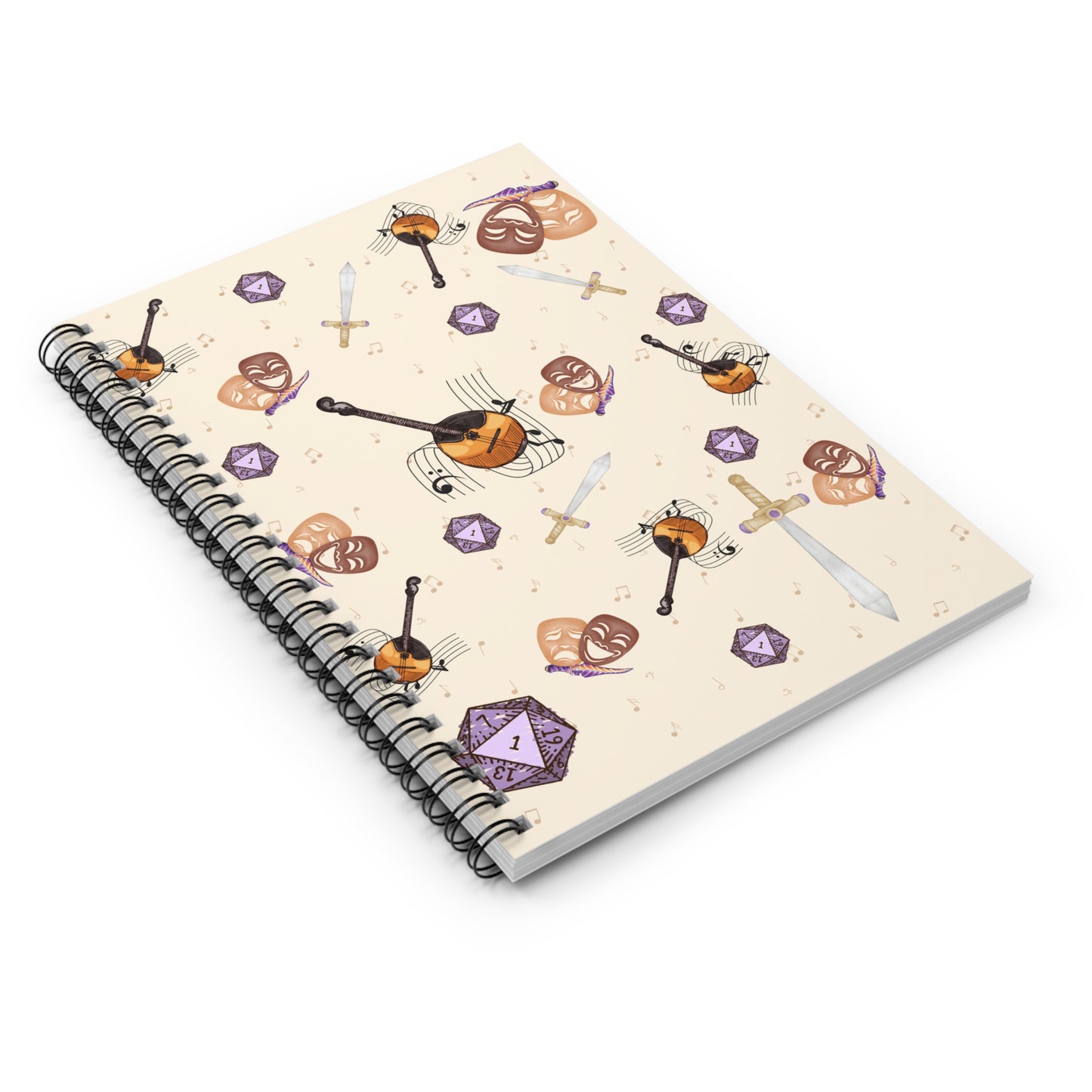 Bardic Inspiration Spiral Notebook - Perfect for D&D, Journaling, Unique Stationery