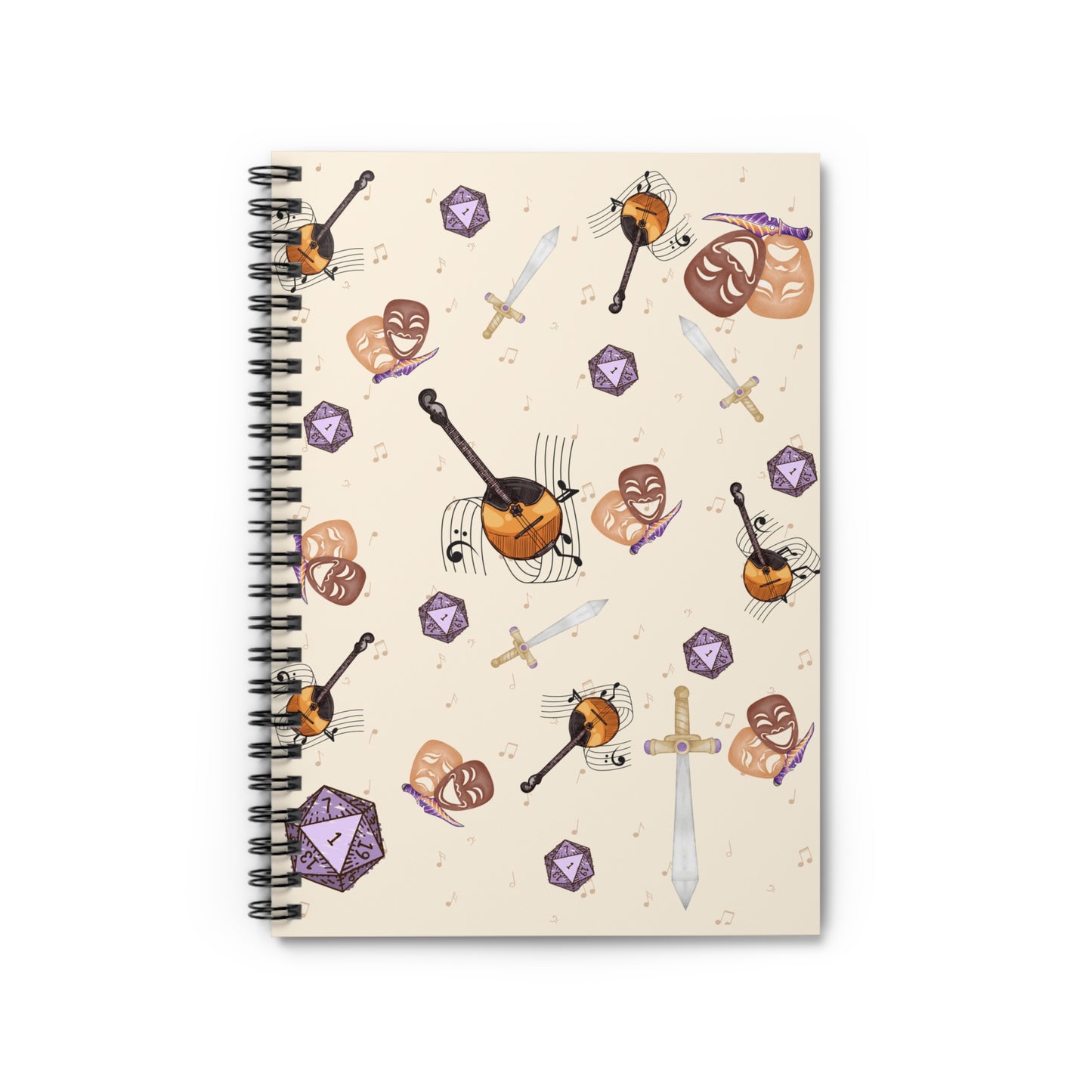 Bardic Inspiration Spiral Notebook - Perfect for D&D, Journaling, Unique Stationery