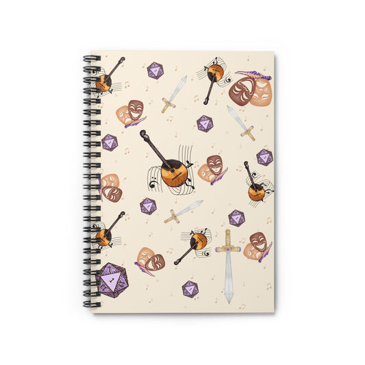Bardic Inspiration Spiral Notebook - Perfect for D&D, Journaling, Unique Stationery