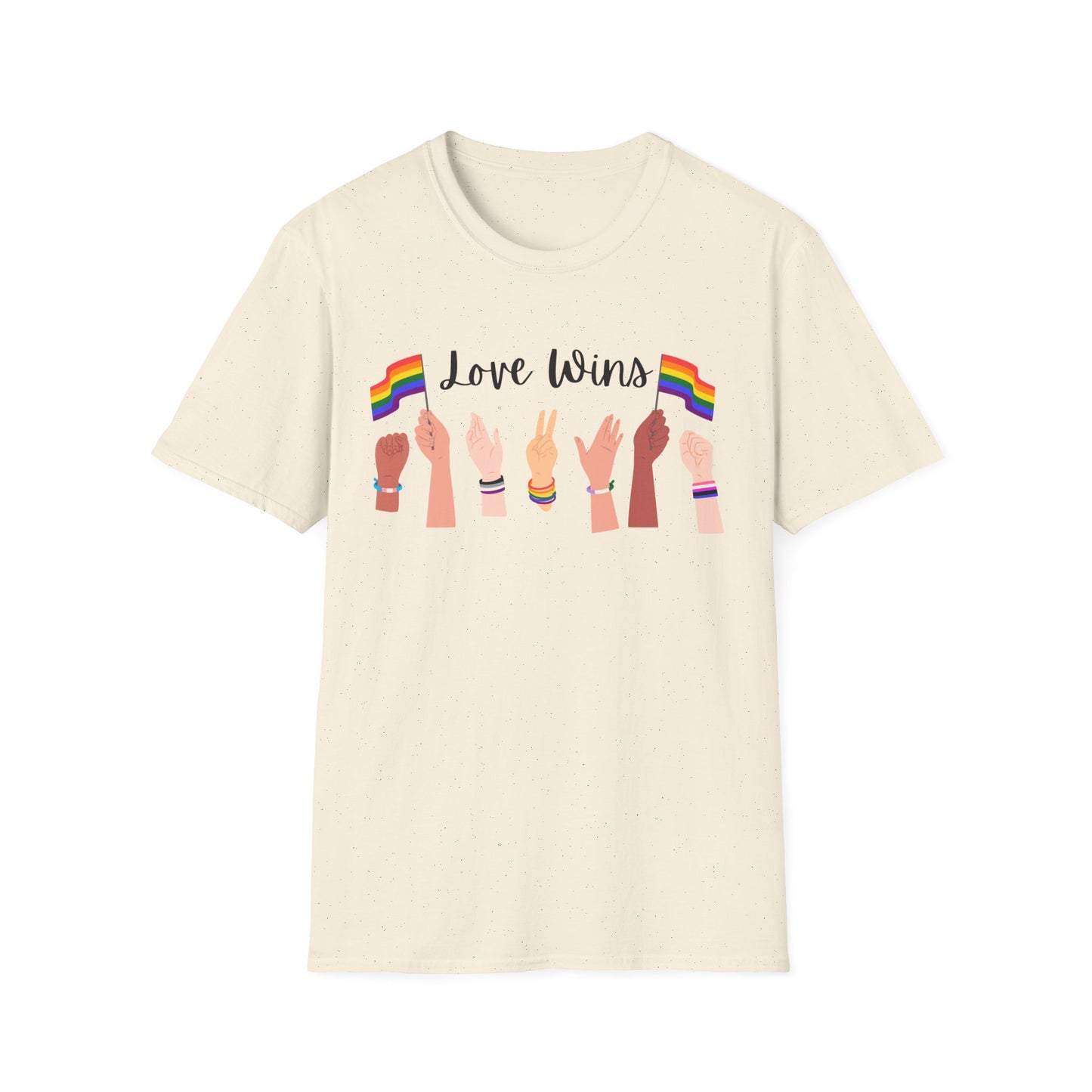 Love Wins LGBTQ+ Shirt, Unisex Softstyle Tee